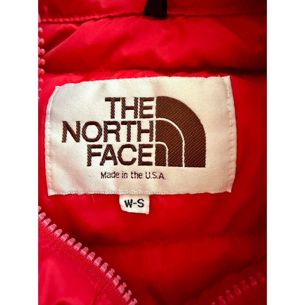 1990’s The North Face USA Made Red Down Puffer Vest Women’s Small W-S - Picture 3 of 3